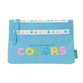 School Case Benetton Spring Sky blue 23 x 16 x 3 cm by Benetton, Pencil cases - Ref: S4309984, Price: 7,37 €, Discount: %