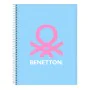 Caderno Benetton Spring Azul celeste A4 120 Folhas de Benetton, Livros de exercícios - Ref: S4309986, Preço: 6,62 €, Desconto: %