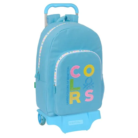 School Rucksack with Wheels Benetton Spring Sky blue 30 x 46 x 14 cm by Benetton, Children's Backpacks - Ref: S4309988, Price...