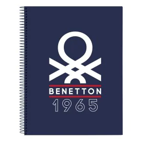 Caderno Benetton Varsity Cinzento Azul Marinho A4 120 Folhas de Benetton, Livros de exercícios - Ref: S4310016, Preço: 6,62 €...