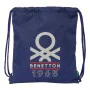 Saco Mochila com Cordas Benetton Varsity Cinzento Azul Marinho 35 x 40 x 1 cm de Benetton, Sacos escolares - Ref: S4310018, P...