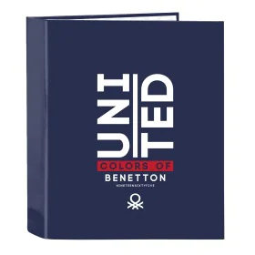 Ring binder Benetton Varsity Navy Blue A4 27 x 33 x 6 cm by Benetton, Filing cabinets - Ref: S4310028, Price: 5,72 €, Discoun...