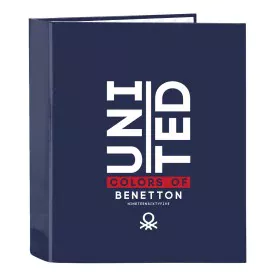 Ring binder Benetton Varsity Navy Blue A4 27 x 33 x 6 cm by Benetton, Filing cabinets - Ref: S4310028, Price: 5,72 €, Discoun...