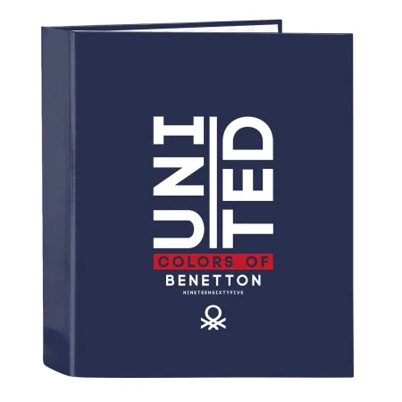 Ring binder Benetton Varsity Navy Blue A4 27 x 33 x 6 cm by Benetton, Filing cabinets - Ref: S4310028, Price: 4,80 €, Discoun...