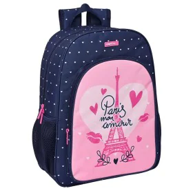 School Bag Safta Paris Pink Navy Blue 33 x 42 x 14 cm by Safta, Children's Backpacks - Ref: S4310102, Price: 11,20 €, Discoun...