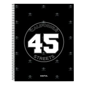 Caderno Safta California Preto A4 120 Folhas de Safta, Livros de exercícios - Ref: S4310109, Preço: 6,06 €, Desconto: %