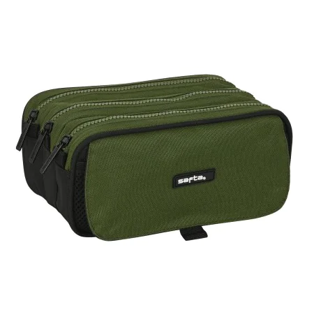 Trousse Fourre-Tout Triple Safta Dark forest Noir Vert 21,5 x 10 x 8 cm de Safta, Trousses - Réf : S4310121, Prix : 7,94 €, R...