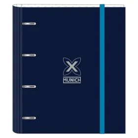 Reliure à anneaux Munich Nautic Blue marine 27 x 32 x 3.5 cm de Munich, Classeurs - Réf : S4310162, Prix : 9,09 €, Remise : %