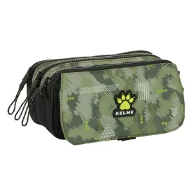 Trousse Fourre-Tout Triple Kelme Travel Noir Vert 21,5 x 10 x 8 cm de Kelme, Trousses - Réf : S4310232, Prix : 8,99 €, Remise...