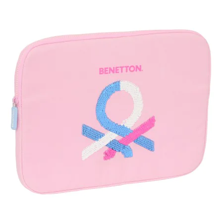 Capa para Portátil Benetton Pink Cor de Rosa 15,6'' 39,5 x 27,5 x 3,5 cm de Benetton, Bolsas e capas para computadores portát...