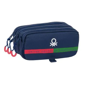 Dreifaches Mehrzweck-Etui Benetton Italy Marineblau 21,5 x 10 x 8 cm von Benetton, Federmäppchen - Ref: S4310274, Preis: 8,99...