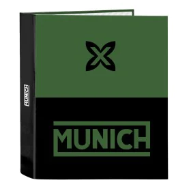 Reliure à anneaux Munich Caviar Vert Noir A4 27 x 33 x 6 cm de Munich, Classeurs - Réf : S4310280, Prix : 5,72 €, Remise : %