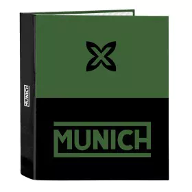 Ringbuch Munich Caviar grün Schwarz A4 27 x 33 x 6 cm von Munich, Aktenschränke - Ref: S4310280, Preis: 5,72 €, Rabatt: %