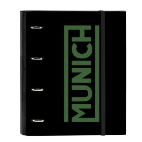 Ring binder Munich Caviar Black 27 x 32 x 3.5 cm by Munich, Filing cabinets - Ref: S4310282, Price: 16,37 €, Discount: %