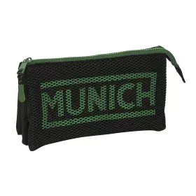 Portatodo Triple Munich Caviar Negro 22 x 12 x 3 cm de Munich, Estuches - Ref: S4310283, Precio: 6,68 €, Descuento: %