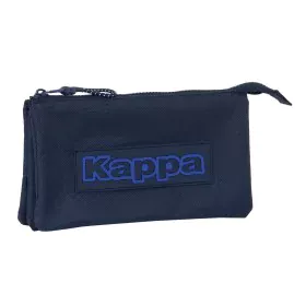 Trousse Fourre-Tout Triple Kappa Blue night Blue marine 22 x 12 x 3 cm de Kappa, Trousses - Réf : S4310296, Prix : 7,95 €, Re...