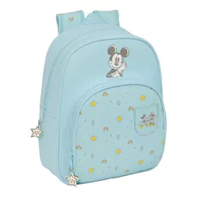 Cartable Mickey Mouse Clubhouse Baby Bleu clair 28 x 34 x 10 cm de Mickey Mouse Clubhouse, Sacs à dos enfant - Réf : S4310464...