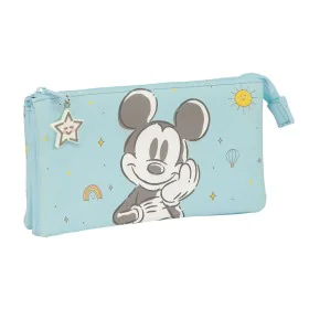 Portatodo Triple Mickey Mouse Clubhouse Baby Azul claro 22 x 12 x 3 cm de Mickey Mouse Clubhouse, Estuches - Ref: S4310465, P...