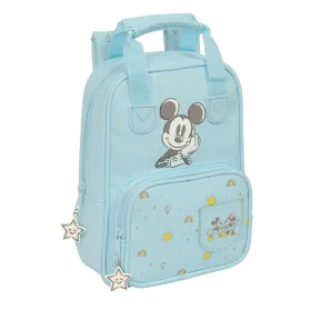 Cartable Mickey Mouse Clubhouse Baby Bleu clair 20 x 28 x 8 cm de Mickey Mouse Clubhouse, Sacs à dos enfant - Réf : S4310466,...