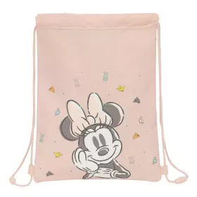 Sac à dos serré par des ficelles Minnie Mouse Baby Rose 26 x 34 x 1 cm de Minnie Mouse, Cartables - Réf : S4310473, Prix : 14...