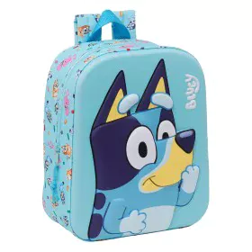 School Bag Bluey Sky blue 22 x 27 x 10 cm 3D by Bluey, Children's Backpacks - Ref: S4310491, Price: 9,79 €, Discount: %