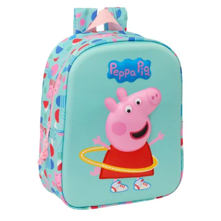 Schulrucksack Peppa Pig grün Rosa 22 x 27 x 10 cm 3D von Peppa Pig, Kinderrucksäcke - Ref: S4310544, Preis: 8,97 €, Rabatt: %