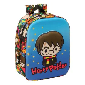 School Bag Harry Potter Blue Multicolour 22 x 27 x 10 cm 3D by Harry Potter, Children's Backpacks - Ref: S4310554, Price: 8,9...