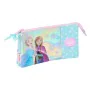 Portatodo Triple Frozen Cool days Violeta Azul cielo 22 x 12 x 3 cm de Frozen, Estuches - Ref: S4310621, Precio: 10,26 €, Des...