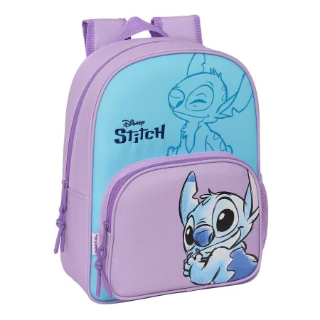 Mochila Escolar Stitch Sweet Azul Lila 26 x 34 x 11 cm de Stitch, Mochilas infantiles - Ref: S4310664, Precio: 21,43 €, Descu...