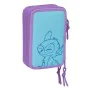 Plumier Triple Lilo & Stitch Sweet Azul Lila 12,5 x 19,5 x 5,5 cm 36 Piezas de Lilo & Stitch, Estuches - Ref: S4310670, Preci...