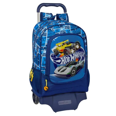 Cartable à roulettes Hot Wheels Sonny Blue marine 32 x 42 x 14 cm de Hot Wheels, Sacs à dos enfant - Réf : S4310675, Prix : 5...