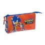 Portatodo Triple Sonic Prime Azul 22 x 12 x 3 cm de Sonic, Estuches - Ref: S4310694, Precio: 11,16 €, Descuento: %