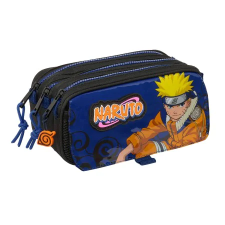 Portatodo Triple Naruto Ninja Azul Negro 21,5 x 10 x 8 cm de Naruto, Estuches - Ref: S4310701, Precio: 14,54 €, Descuento: %