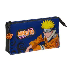 Trousse Fourre-Tout Triple Naruto Ninja Bleu Noir 22 x 12 x 3 cm de Naruto, Trousses - Réf : S4310702, Prix : 11,62 €, Remise...