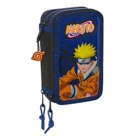 Pochette à crayons triple Naruto Ninja Bleu Noir 12,5 x 19,5 x 5,5 cm 36 Pièces de Naruto, Trousses - Réf : S4310703, Prix : ...