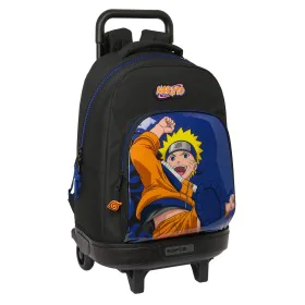 School Rucksack with Wheels Naruto Ninja Blue Black 33 x 45 x 22 cm by Naruto, Children's Backpacks - Ref: S4310704, Price: 6...