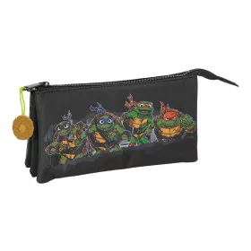 Dreifaches Mehrzweck-Etui Teenage Mutant Ninja Turtles Schwarz Grau 22 x 12 x 3 cm von Teenage Mutant Ninja Turtles, Federmäp...