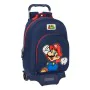 School Rucksack with Wheels Super Mario World Navy Blue 32 x 42 x 15 cm by Super Mario, Children's Backpacks - Ref: S4310721,...