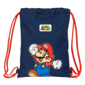 Backpack with Strings Super Mario World Navy Blue 26 x 34 x 1 cm by Super Mario, School Bags - Ref: S4310732, Price: 12,22 €,...