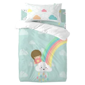 Duvet cover set HappyFriday Happynois Rainbow Multicolour Baby Crib 2 Pieces by HappyFriday, Quilts and quilt covers - Ref: D...