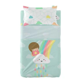 Jeu de draps HappyFriday Happynois Rainbow Multicouleur Lit de bébé 2 Pièces de HappyFriday, Linge de lit pour berceaux - Réf...