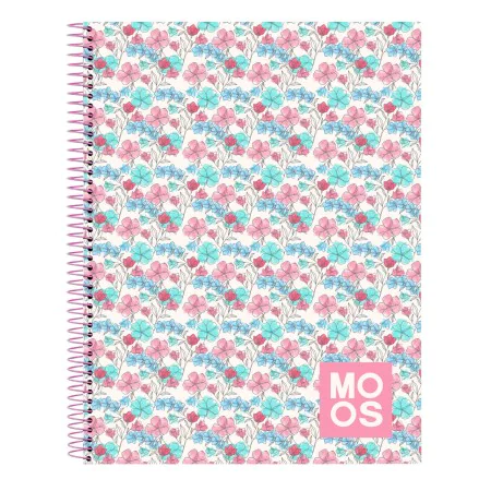 Notebook Moos Flores Multicolour A4 120 Sheets by Moos, Exercise notebooks - Ref: S4310777, Price: 7,04 €, Discount: %