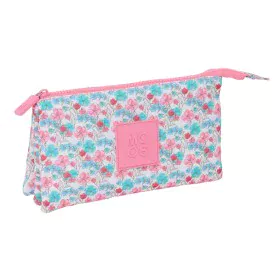 Dreifaches Mehrzweck-Etui Moos Flores Bunt 22 x 12 x 3 cm von Moos, Federmäppchen - Ref: S4310795, Preis: 10,47 €, Rabatt: %