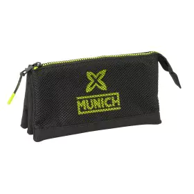 Trousse Fourre-Tout Triple Munich Beat Noir 22 x 12 x 3 cm de Munich, Trousses - Réf : S4310829, Prix : 11,62 €, Remise : %