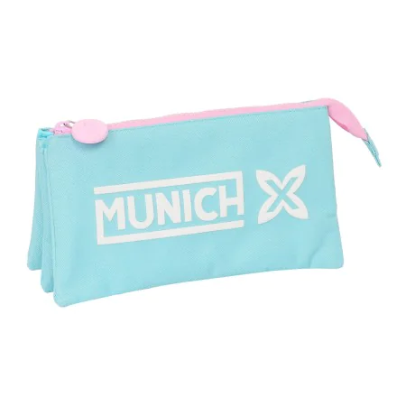 Trousse Fourre-Tout Triple Munich Heaven Bleu ciel 22 x 12 x 3 cm de Munich, Trousses - Réf : S4310850, Prix : 11,16 €, Remis...