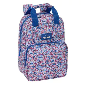 Mochila Escolar Nait Nait Flores coimbra azul Azul 20 x 28 x 8 cm de Nait Nait, Mochilas infantiles - Ref: S4310859, Precio: ...