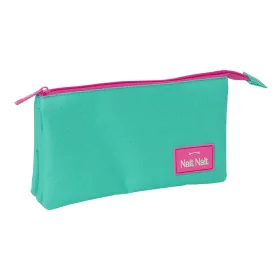 Trousse Fourre-Tout Triple Nait Nait Verde mint 22 x 12 x 3 cm de Nait Nait, Trousses - Réf : S4310876, Prix : 11,62 €, Remis...