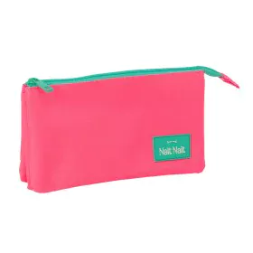 Trousse Fourre-Tout Triple Nait Nait Rosa fluor Rose 22 x 12 x 3 cm de Nait Nait, Trousses - Réf : S4310880, Prix : 11,62 €, ...