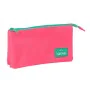 Trousse Fourre-Tout Triple Nait Nait Rosa fluor Rose 22 x 12 x 3 cm de Nait Nait, Trousses - Réf : S4310880, Prix : 11,62 €, ...