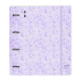 Ring binder Safta Light purple flowers Purple 27 X 32 X 4 cm by Safta, Filing cabinets - Ref: S4310895, Price: 13,53 €, Disco...